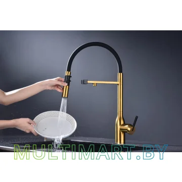 Смеситель Paulmark Magneto One Ma213188-BG (брашированное золото) картинка 8